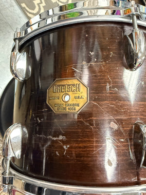 Gretsch Dark Walnut 4pc Drum Set 1970’s