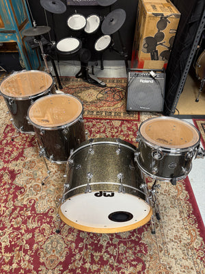 DW Performance 4pc Pewter Sparkle Drum Set
