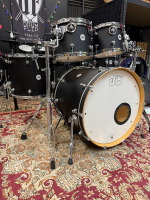 DW Design Series Satin Black 5pc Drum Set