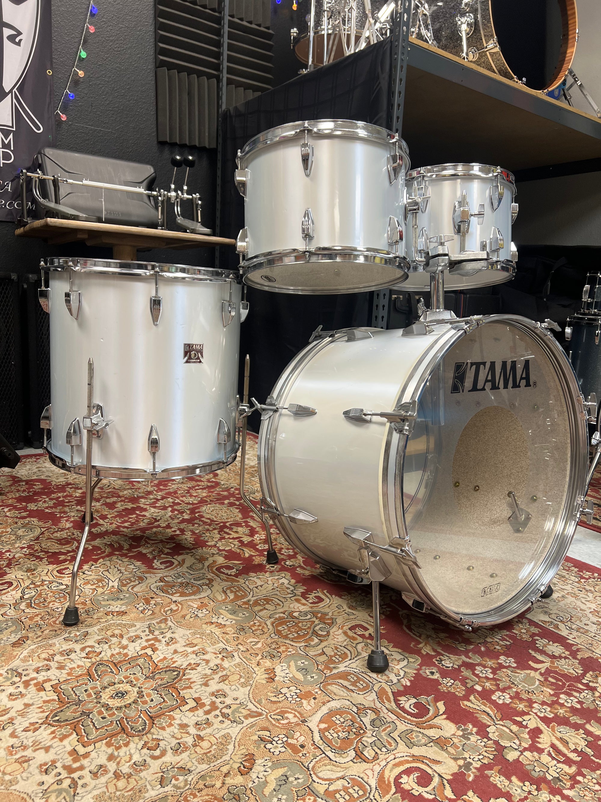 Tama Swingstar Metallic White 4pc Drum Set