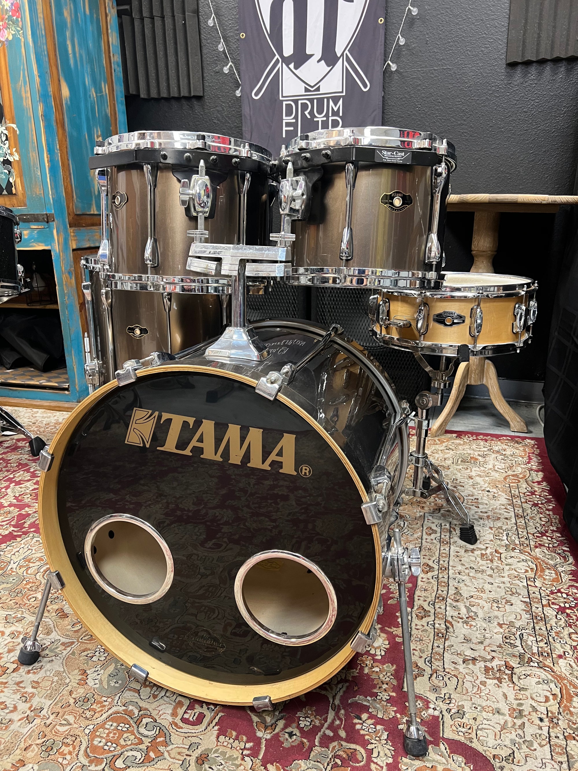 Tama Superstar 4pc Bronze Mist Metallic Drum Set