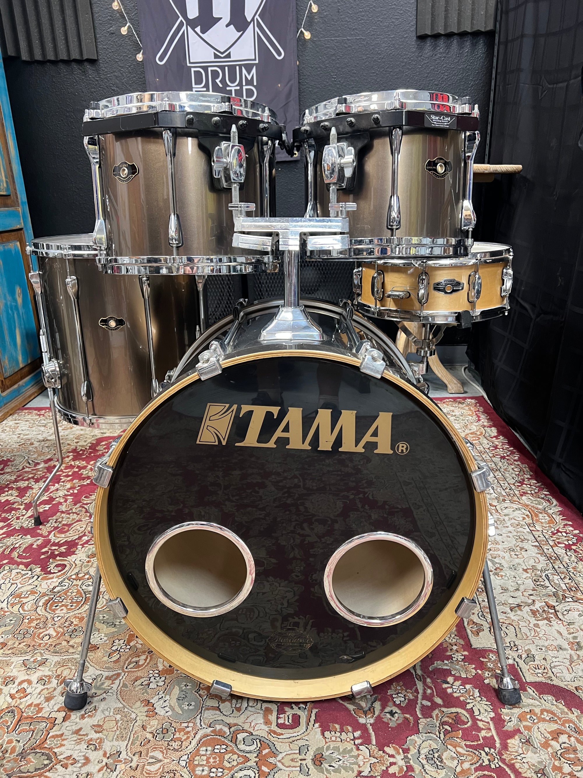 Tama Superstar 4pc Bronze Mist Metallic Drum Set
