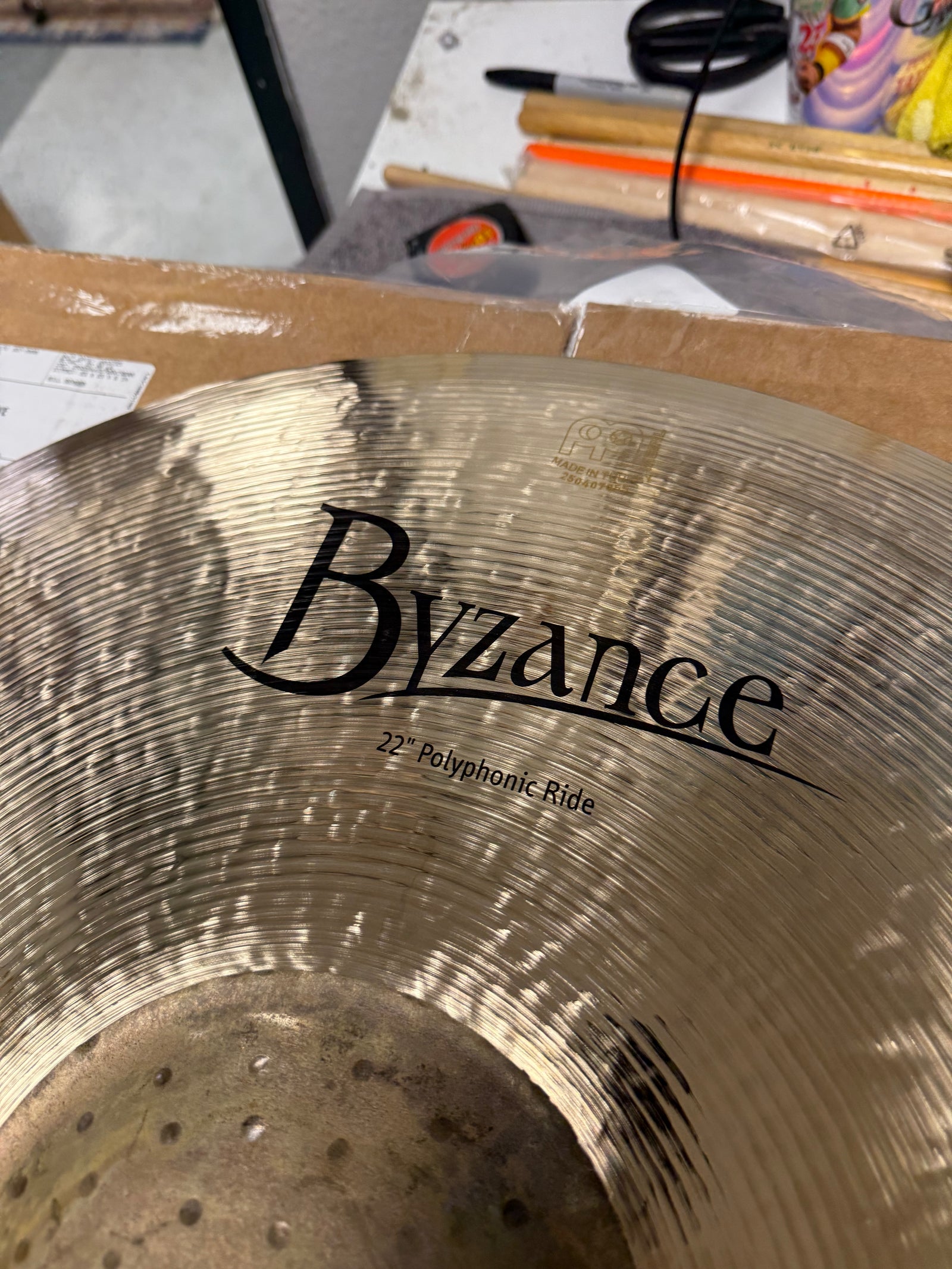 Meinl Byzance Brilliant Polyphonic Ride Cymbal 22”