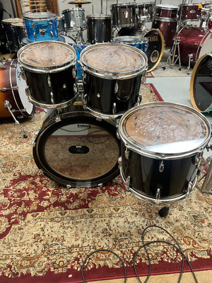 Pearl Session Custom Transparent Black 4pc Drum Set