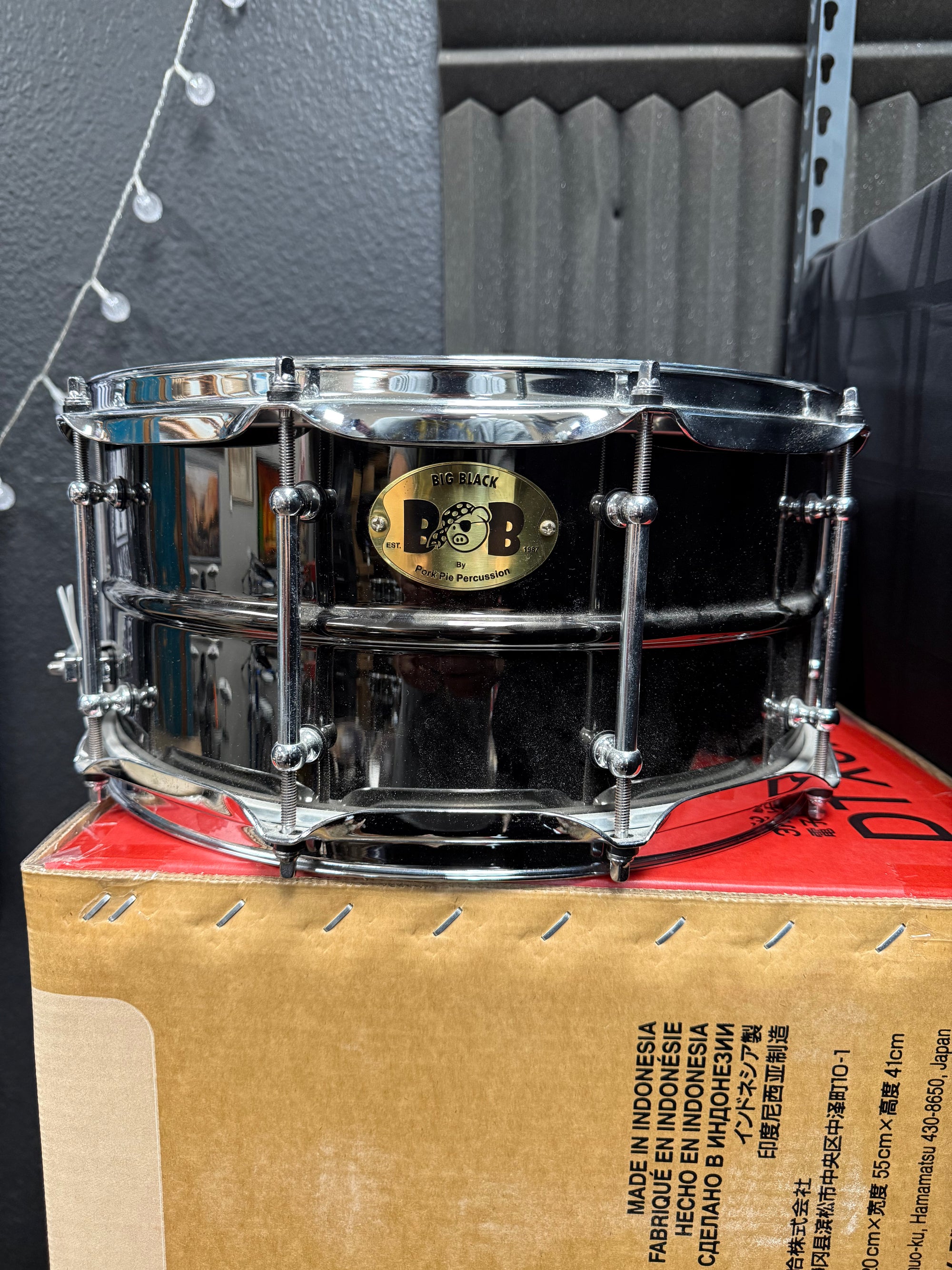 Pork Pie Black BOB 14x6.5” Snare Drum