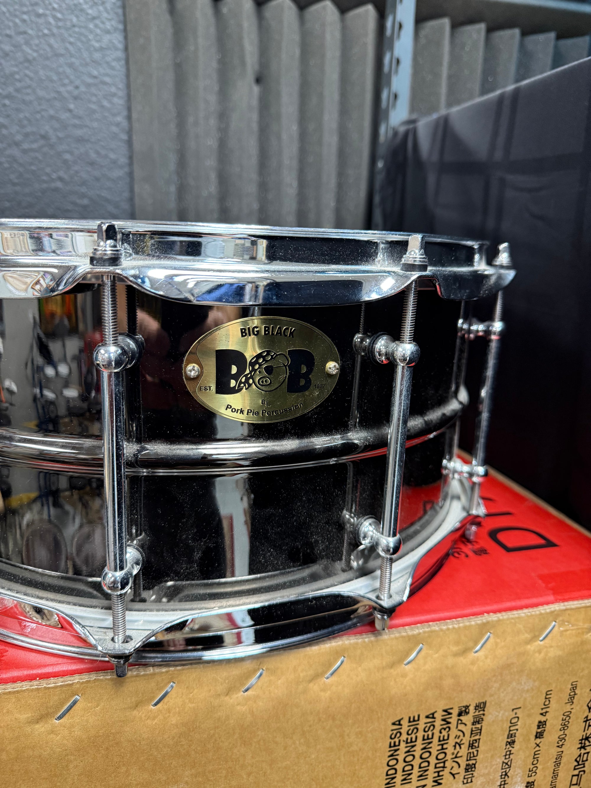 Pork Pie Black BOB 14x6.5” Snare Drum