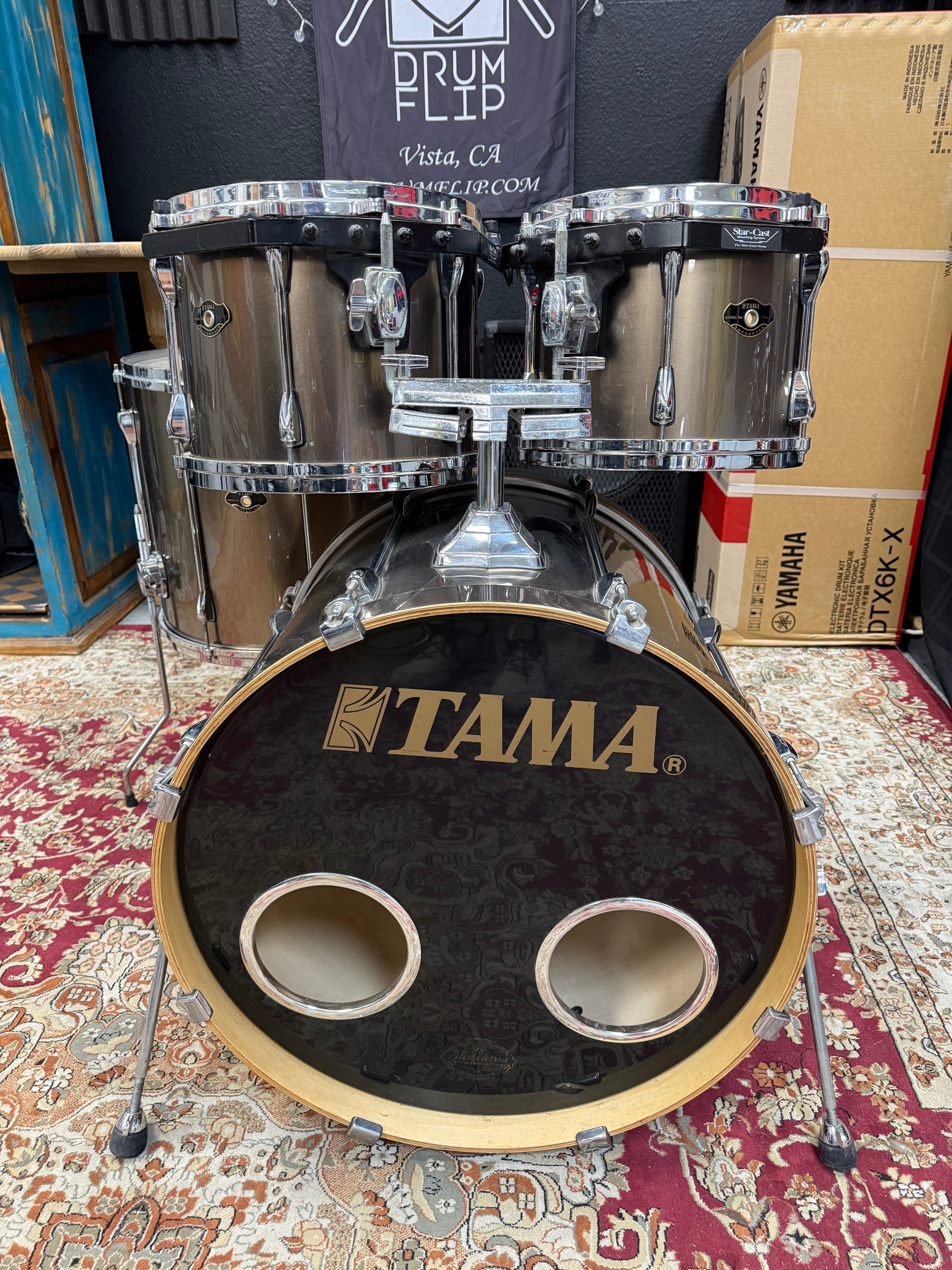 Tama Superstar 4pc Bronze Mist Metallic Drum Set