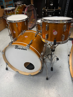 Barton Drum Set 4pc Gold Sparkle