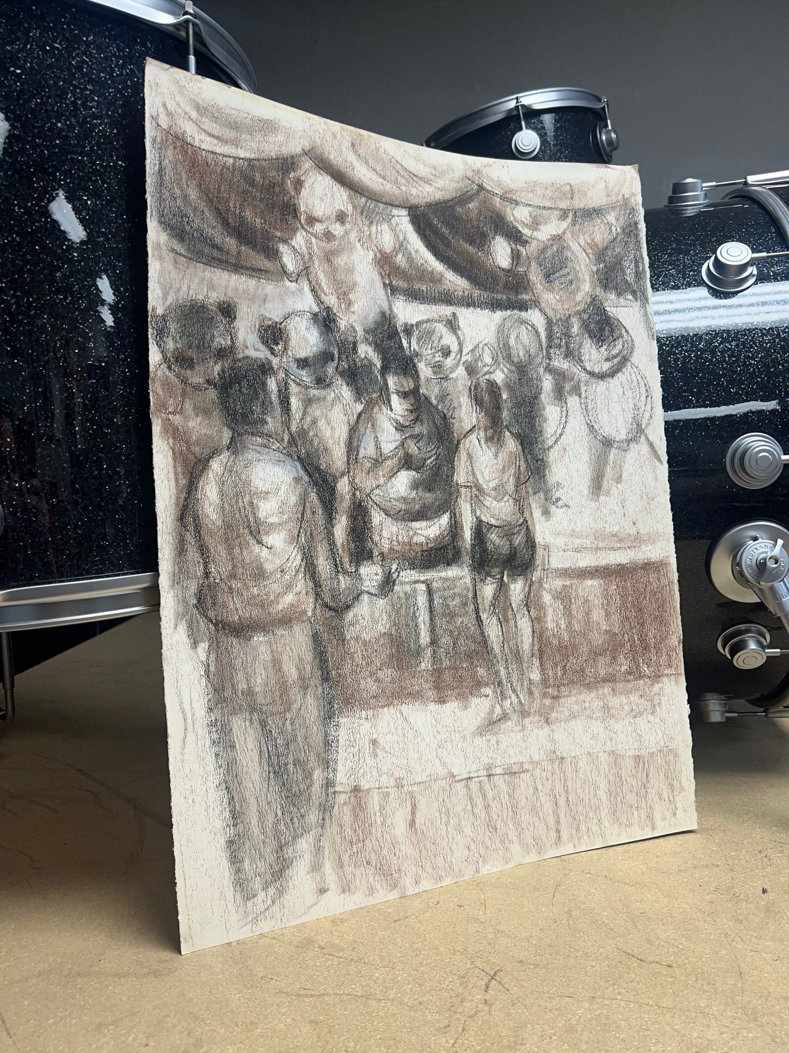 Bill Voss Original Art Carnival Scene