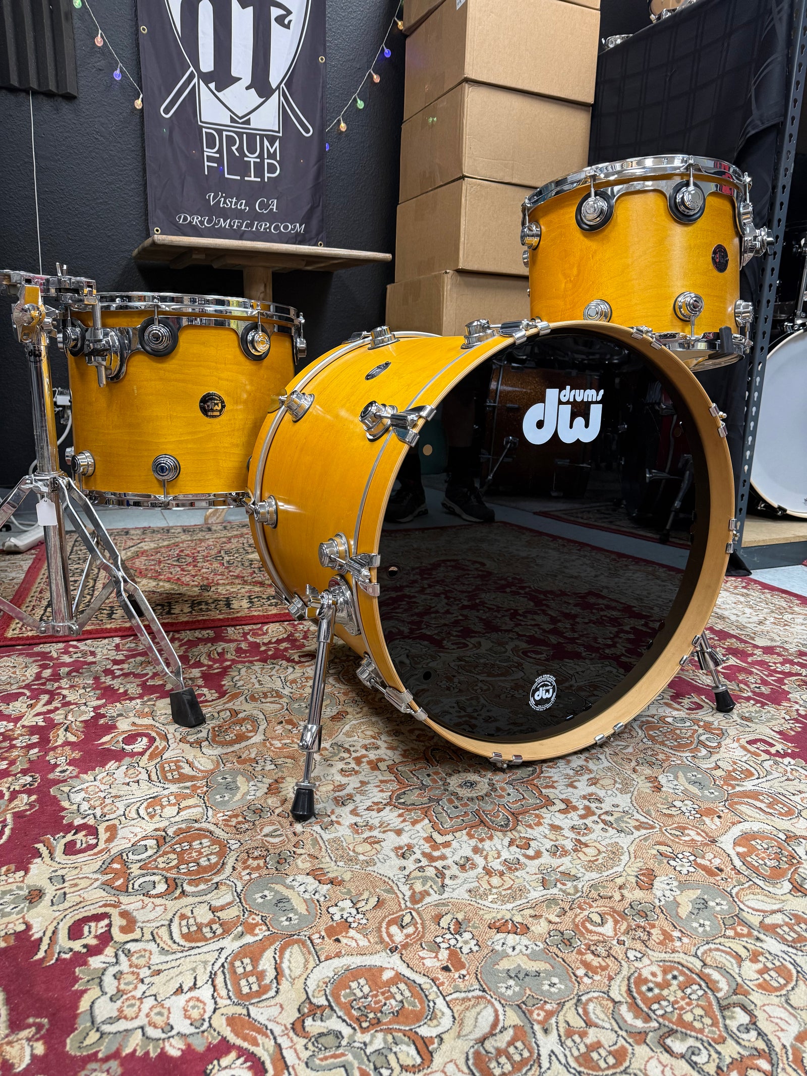 DW Collectors 3pc Natural Maple Drum Set