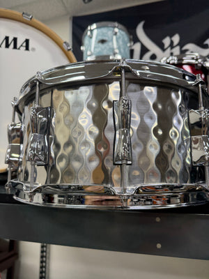 Hammered Steel 14x6.5” Snare Drum