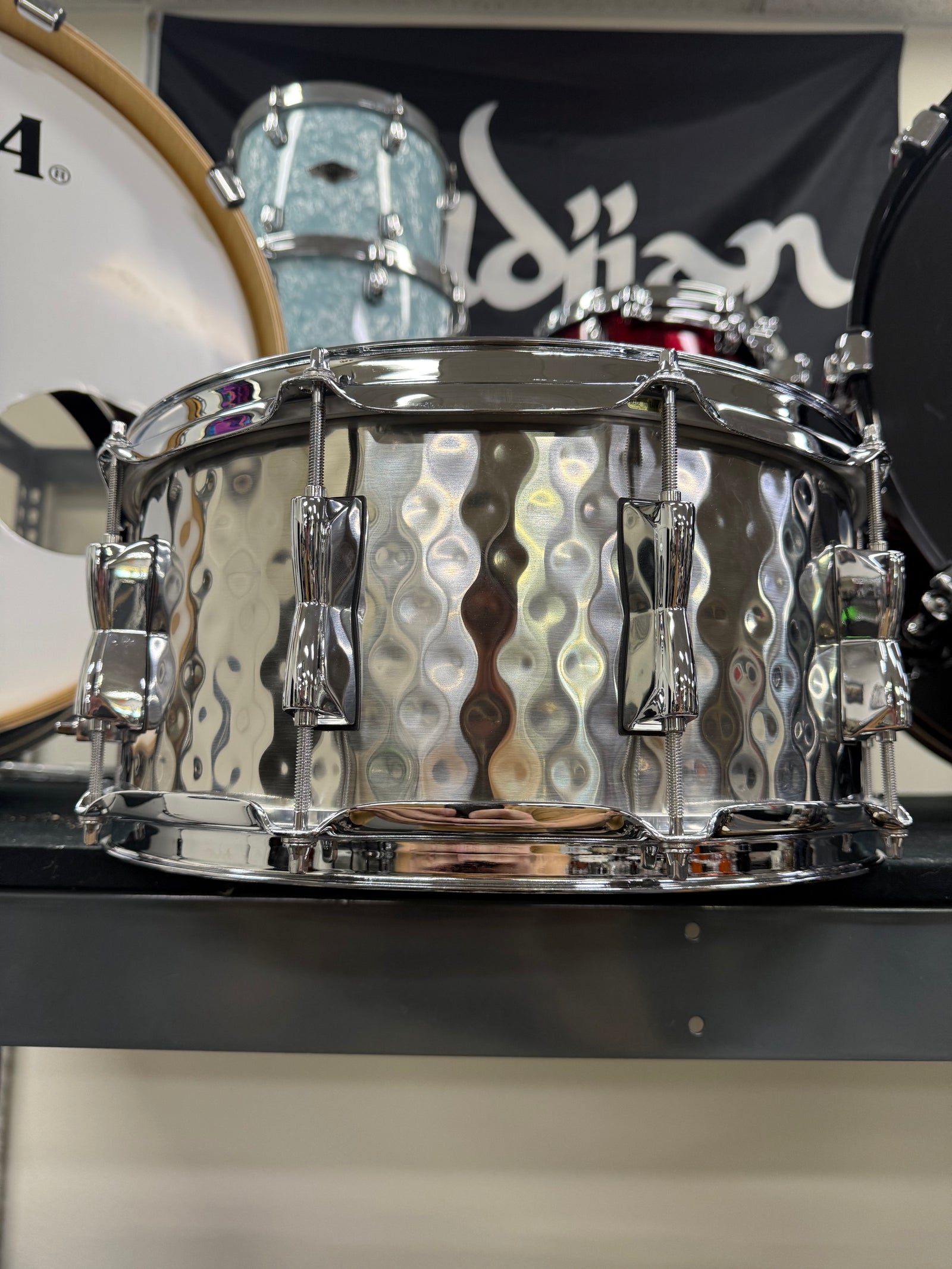 Hammered Steel 14x6.5” Snare Drum
