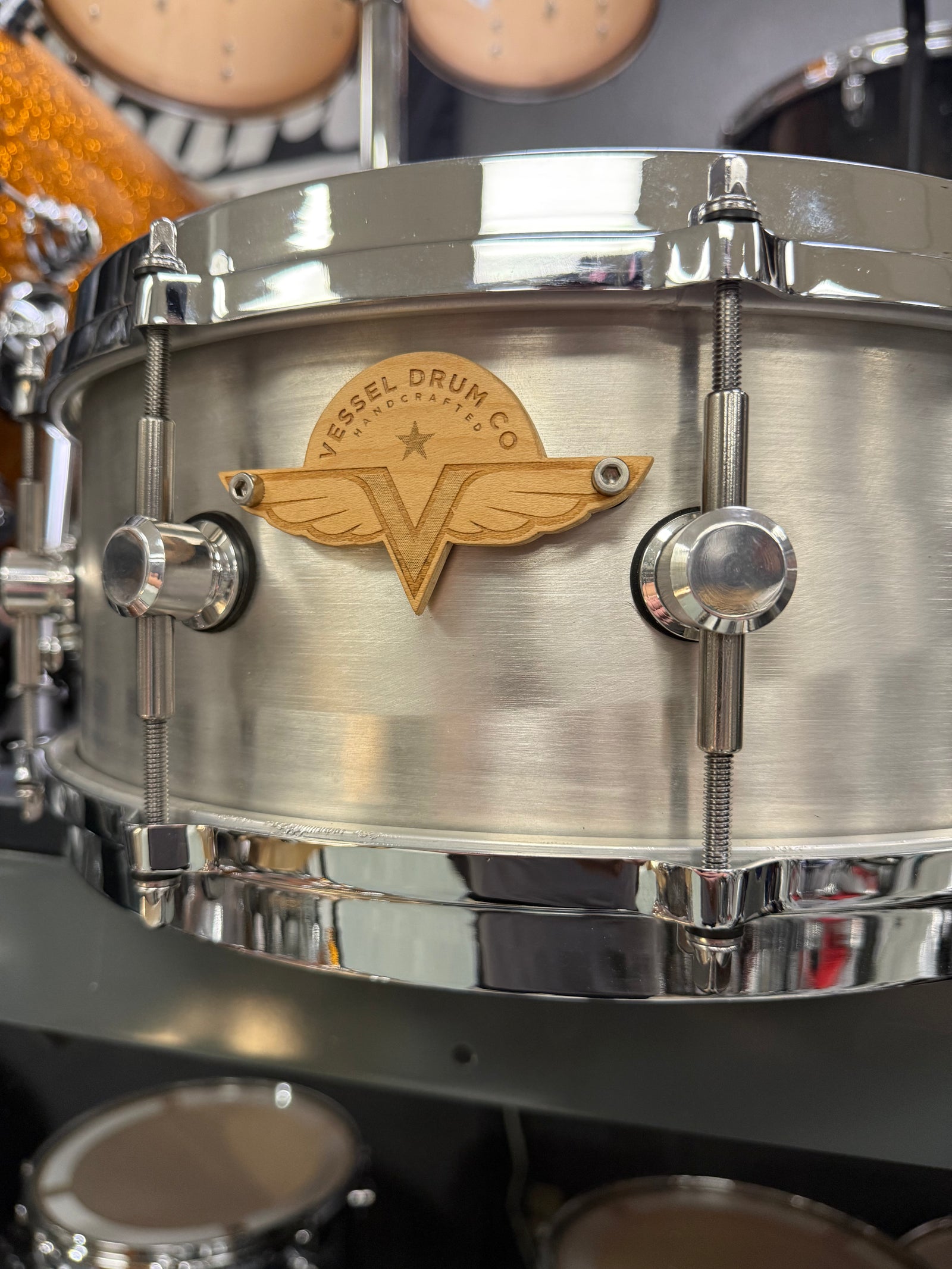 Vessel Drum Co. Brushed Aluminum Snare Drum