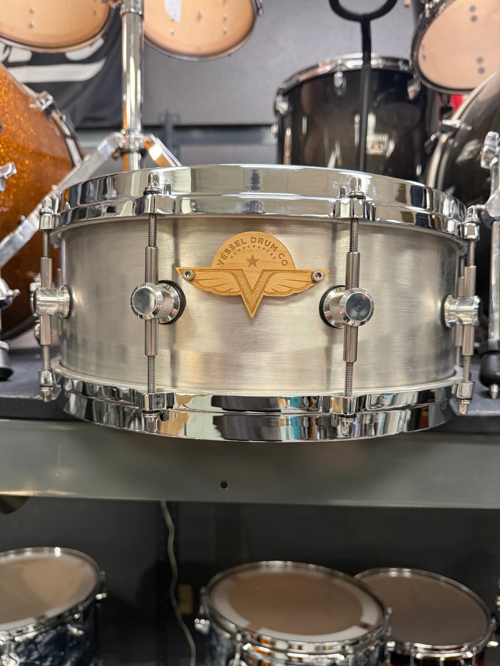 Vessel Drum Co. Brushed Aluminum Snare Drum