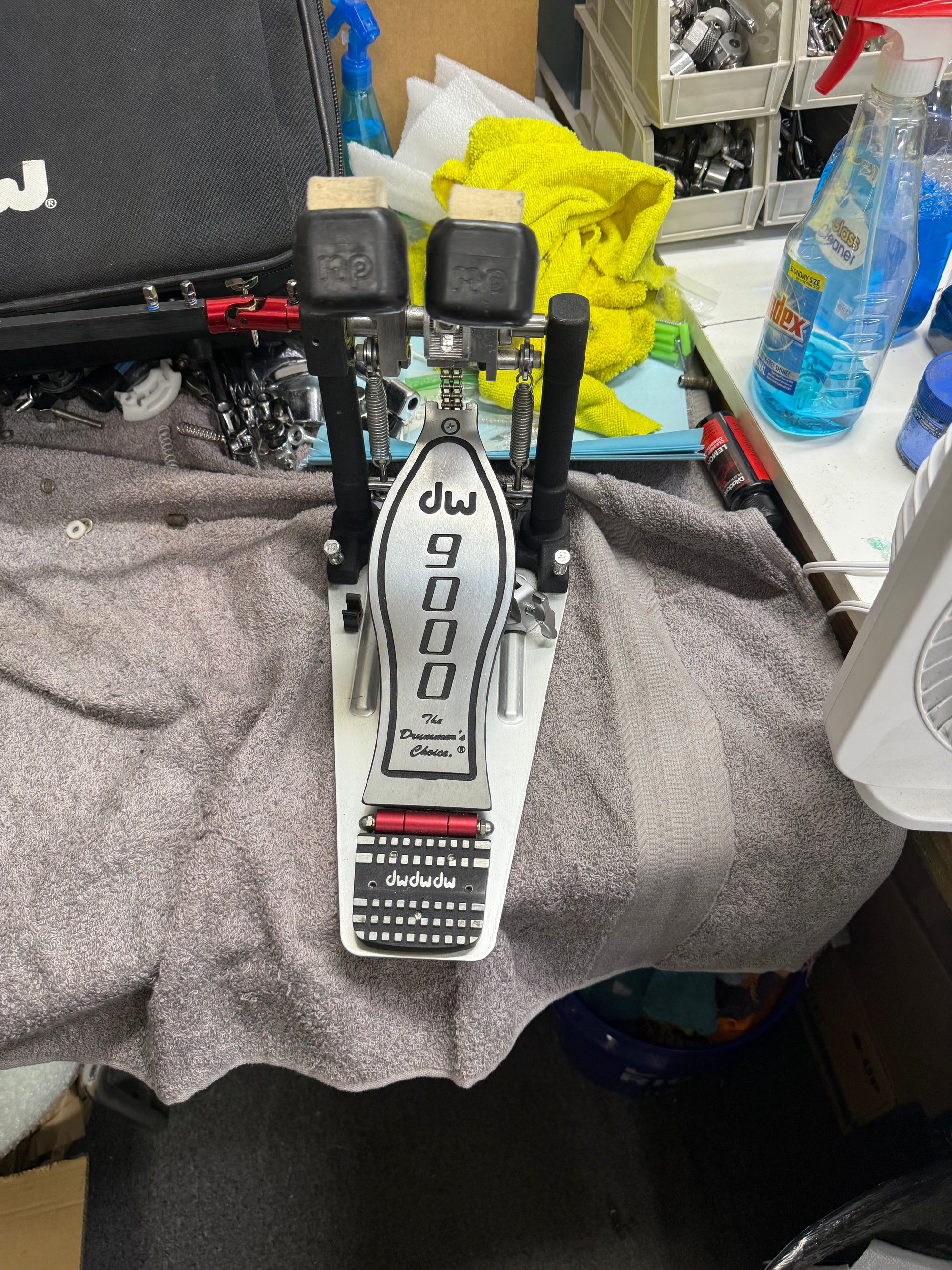 DW 9000 Double Bass Pedal And Case
