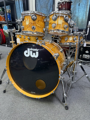 DW Collectors Olive Ash Burl 6pc Drum Set