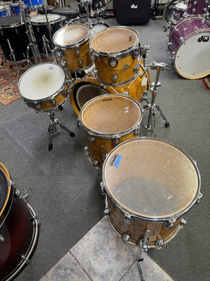 DW Collectors Olive Ash Burl 6pc Drum Set