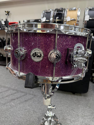 DW Collectors Pure Maple Purple Glass Glitter 6pc Drum Set