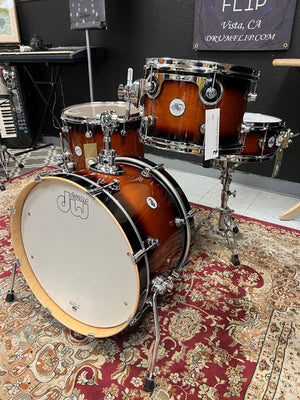DW Design Frequant Flyer Tobacco Burst 4pc Drum Set