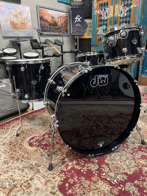 DW Performance 3pc Black Mirra Drum Set