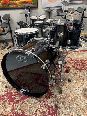 DW Performance 3pc Black Mirra Drum Set