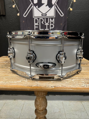 DW 14x6.5” Design Matte Aluminum Snare Drum