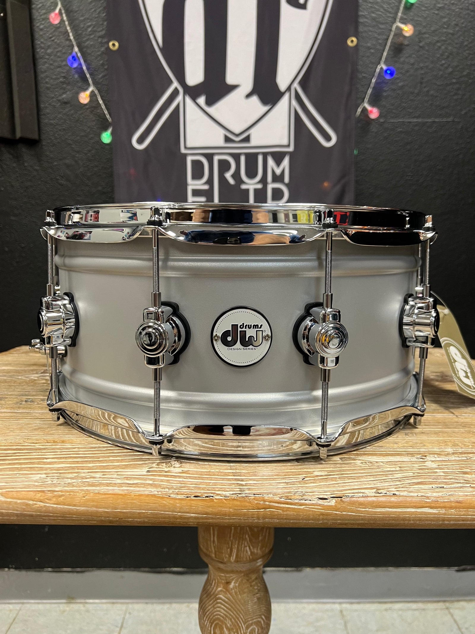DW 14x6.5” Design Matte Aluminum Snare Drum