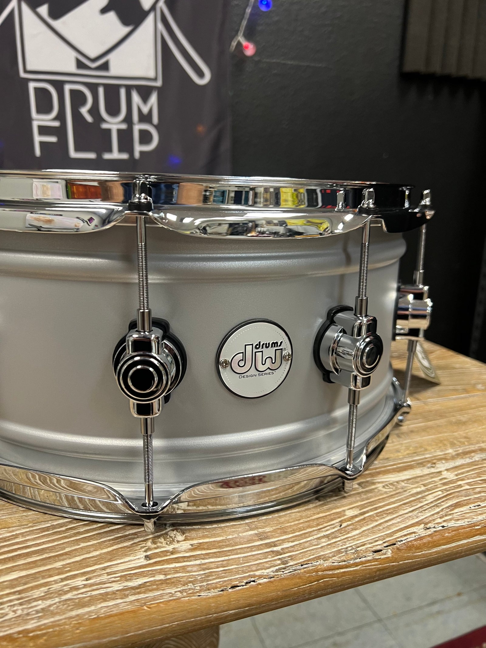 DW 14x6.5” Design Matte Aluminum Snare Drum