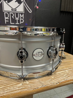 DW 14x6.5” Design Matte Aluminum Snare Drum