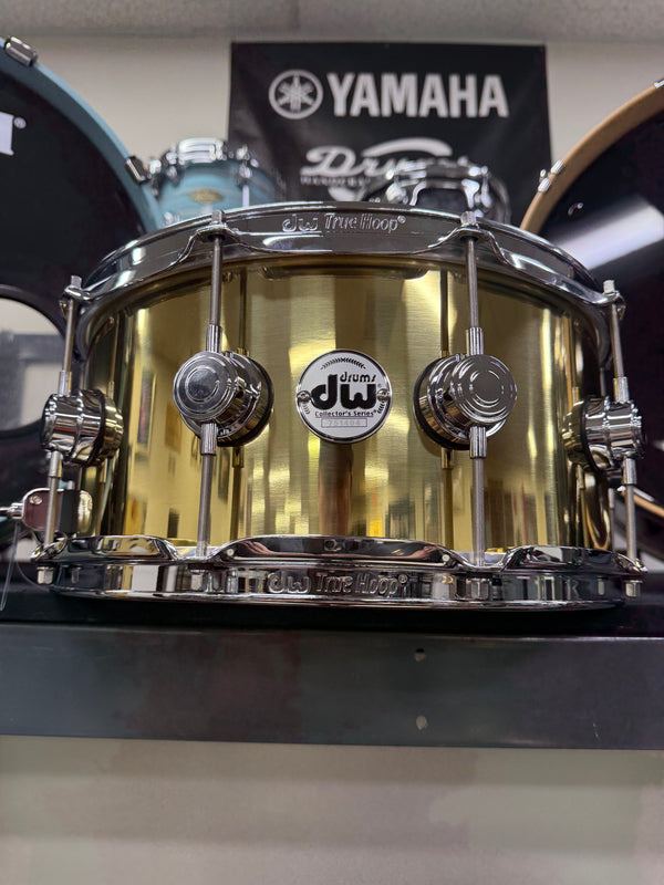 DW Collectors 14x6.5” Bell Brass Snare Drum - Drum Flip