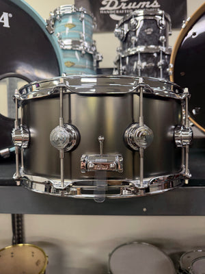 DW Collectors B Stock Satin Black Over Brass 14x6.5” Snare Drum