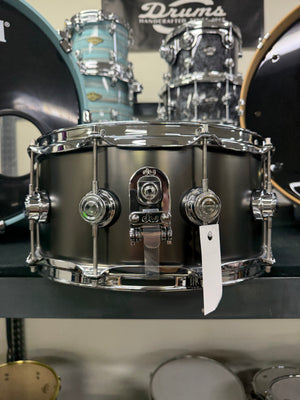 DW Collectors B Stock Satin Black Over Brass 14x6.5” Snare Drum