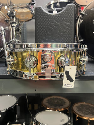 DW Collectors Polished Brass 14x4” Snare Drum