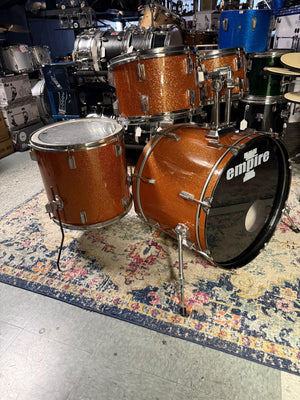 Empire orange champagne sparkle 4pc Drum Set