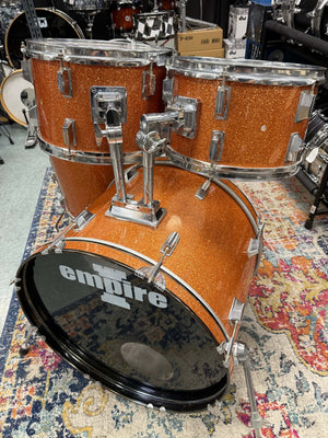 Empire orange champagne sparkle 4pc Drum Set
