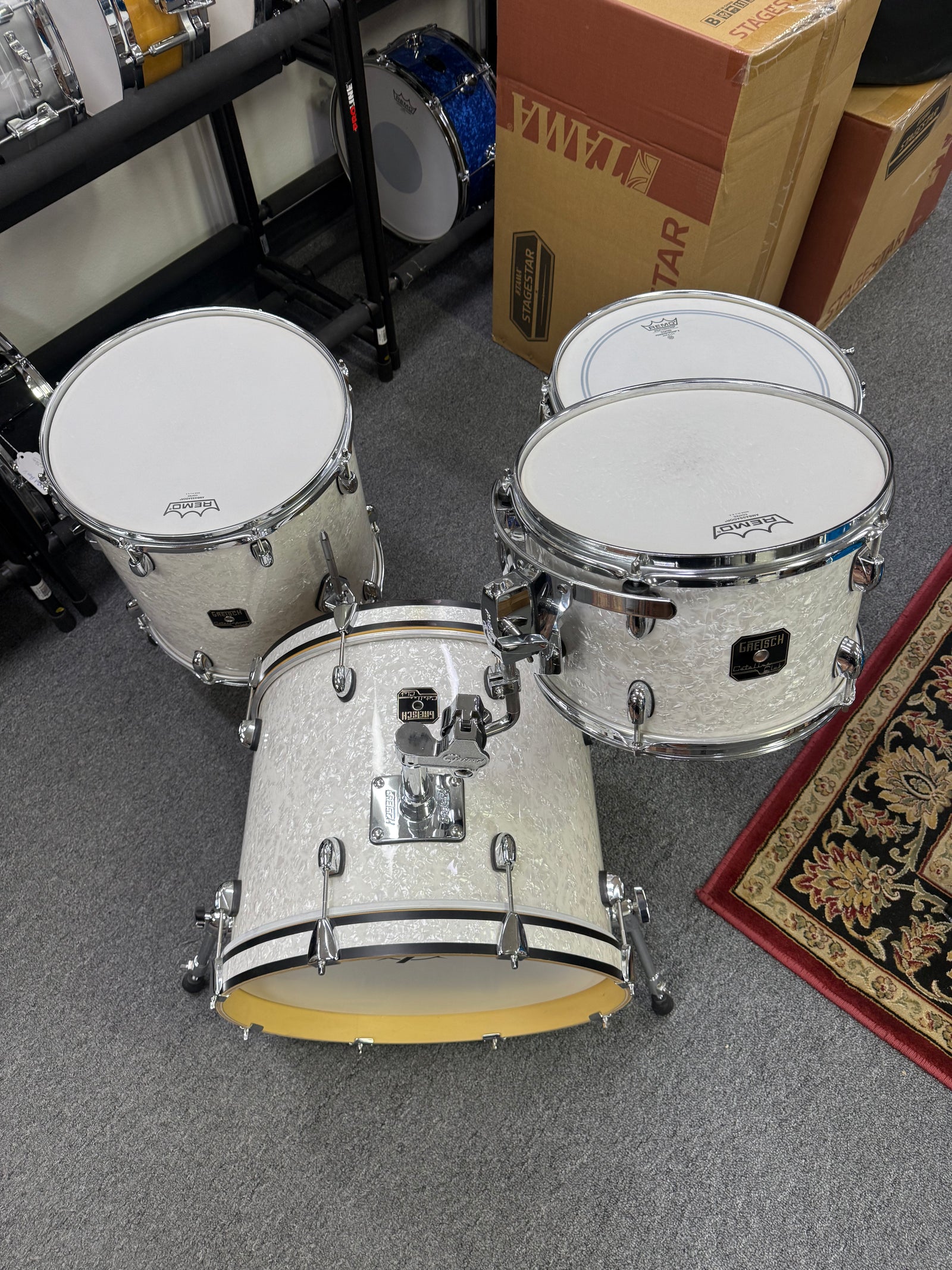 Gretsch Catalina Club White Marine Pearl 4pc Drum Set
