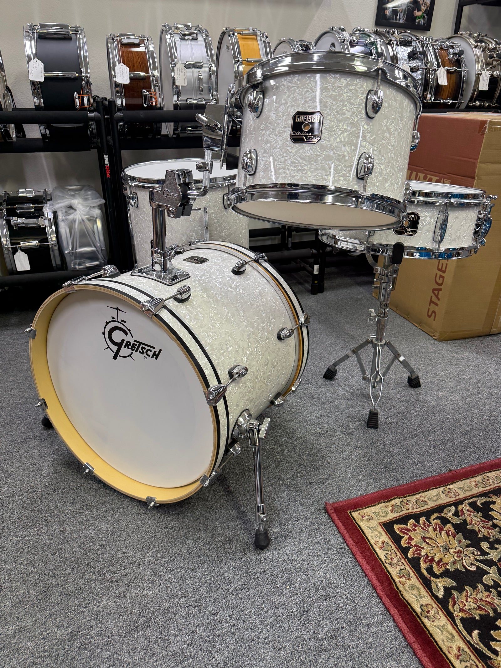 Gretsch Catalina Club White Marine Pearl 4pc Drum Set