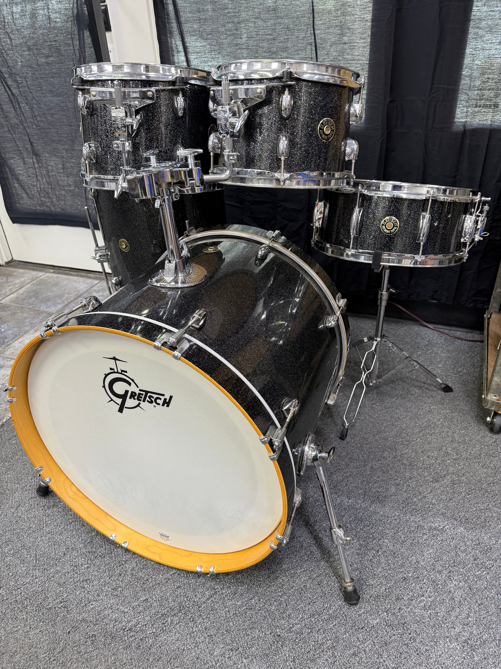 Gretsch Catalina Maple 5pc Black stardust silver sparkle
