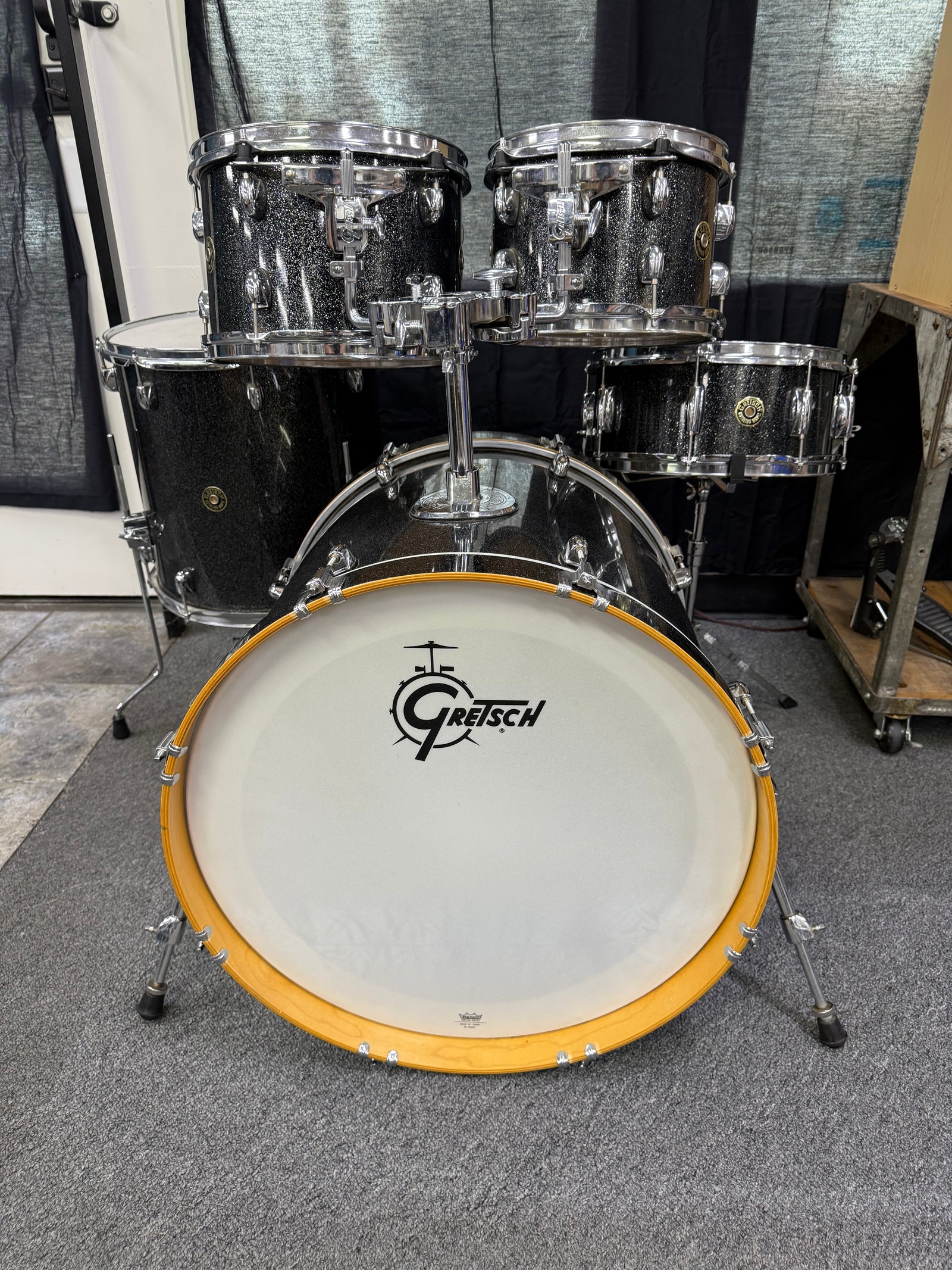 Gretsch Catalina Maple 5pc Black stardust silver sparkle