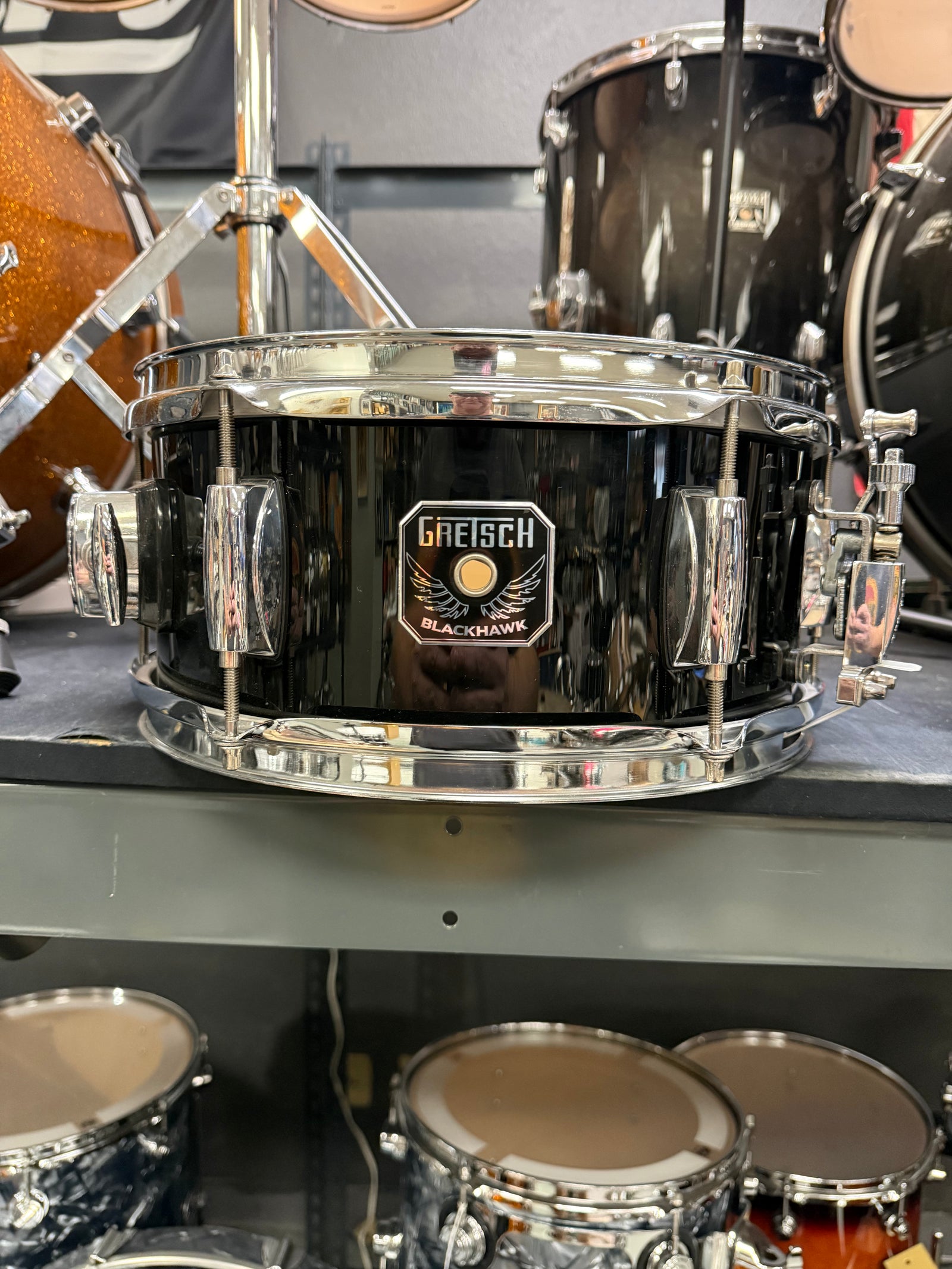 Gretsch Blackhawk 12x5.5 Black Snare Drum