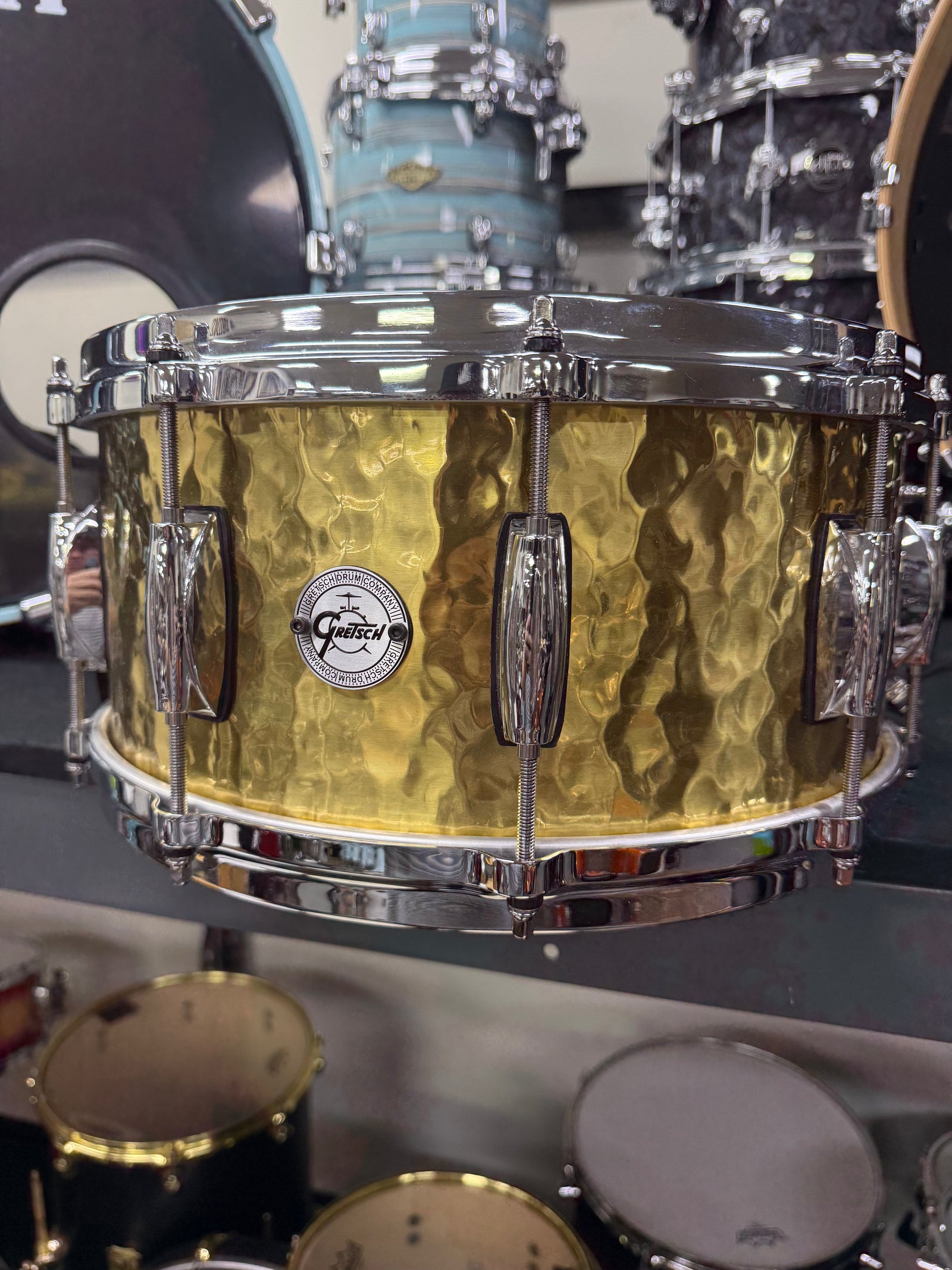 Gretsch Full Range 14x6.5” Hammered Brass Snare Drum