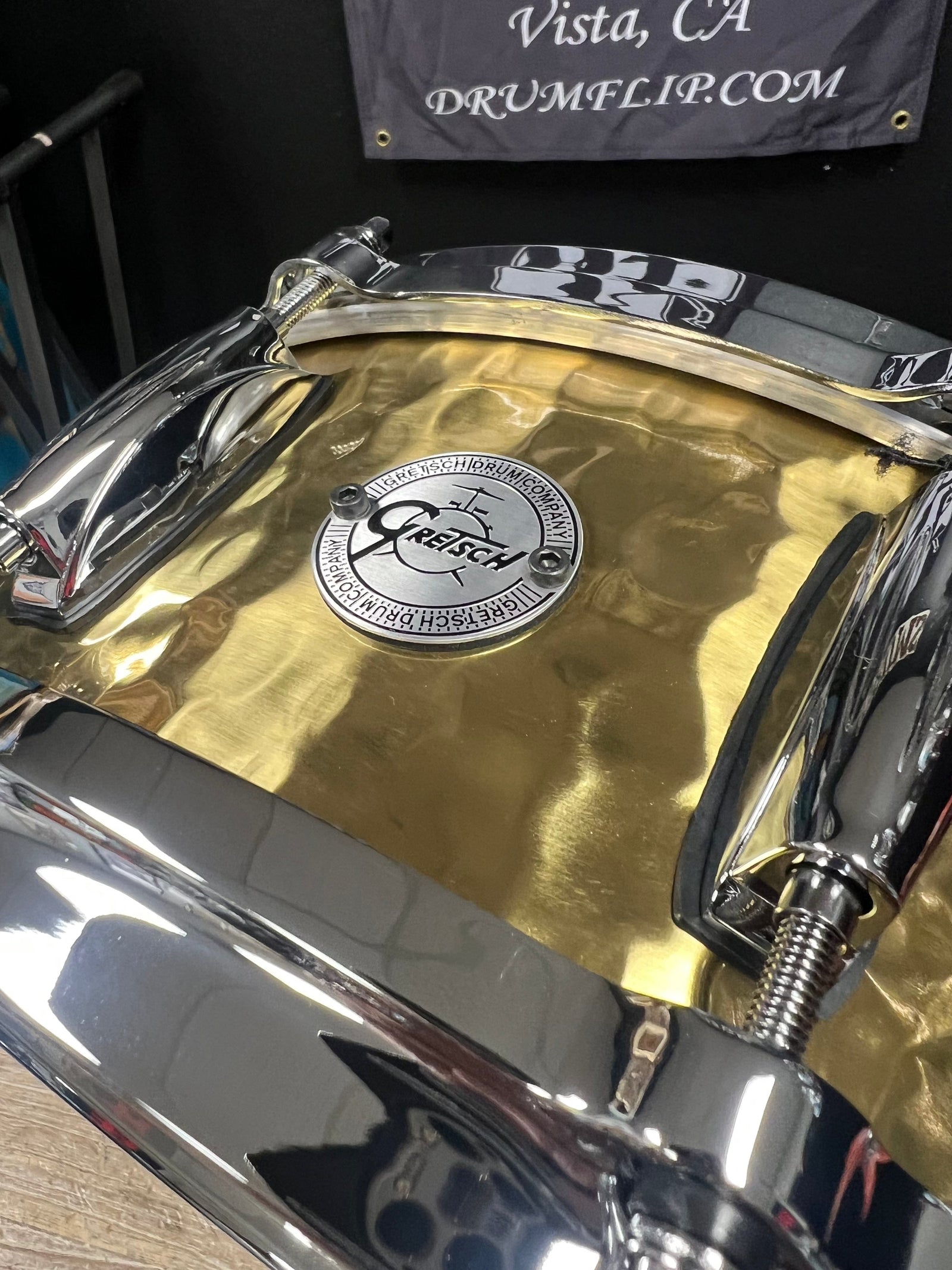 Gretsch Full Range Hammered Brass 14x5” Snare Drum