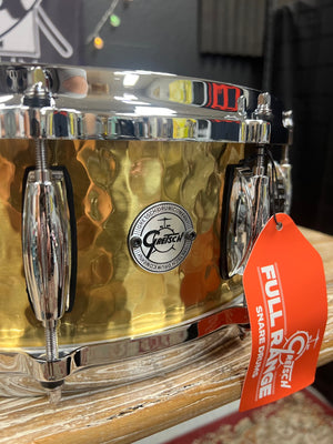 Gretsch Full Range Hammered Brass 14x5” Snare Drum