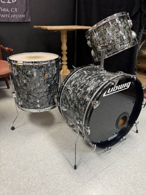 Ludwig Black Diamond Pearl 3pc Drum Set
