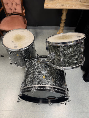 Ludwig Black Diamond Pearl 3pc Drum Set