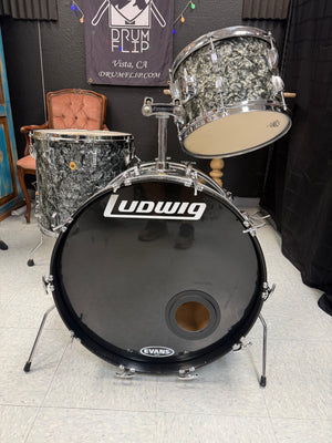 Ludwig Black Diamond Pearl 3pc Drum Set