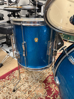 Ludwig Blue Sparkle 4pc Drum Set