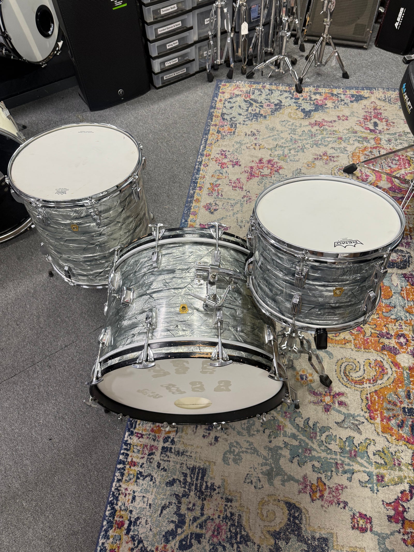 Ludwig Sky Blue Pearl 3pc Drum Set