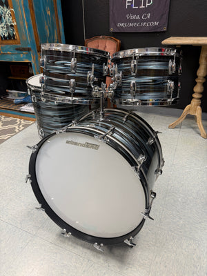 Ludwig Standard Blue Strata 4pc Drum Set
