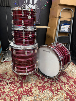 Ludwig Standard Ruby Red Strata 4pc Drum Set